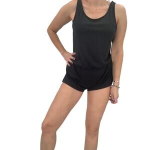 2/$30 FORTUNE Swimwear Cover Up Size S Black New Criss Cross Back Romper Resort